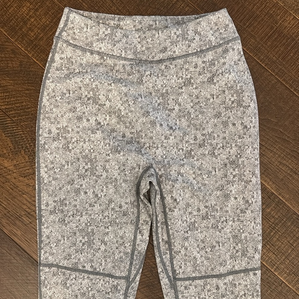 Gymshark Dry Fleur Texture Leggings Gray High Waisted Full Length - Picture 2 of 8